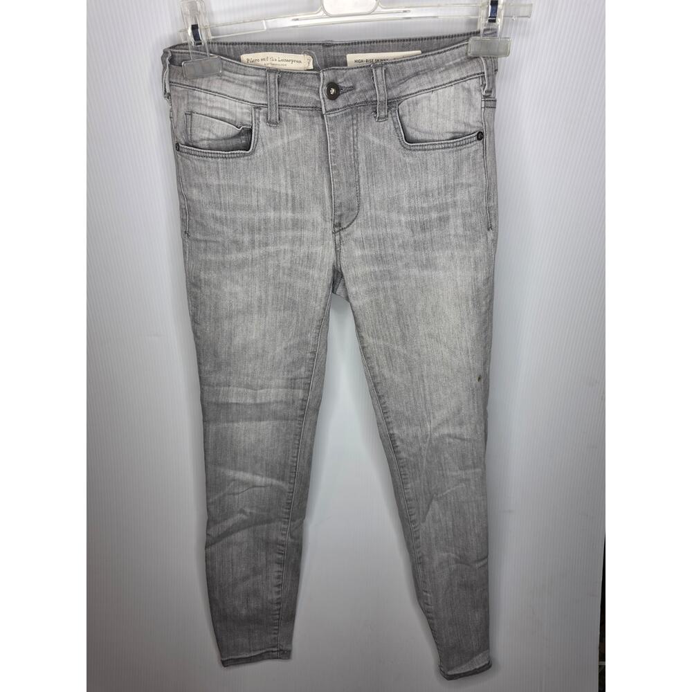 Pilcro and the Letterpress 28 High-Rise Skinny Gray Jeans Anthropologie staple